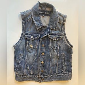 EXPRESS Distressed Jean Vest